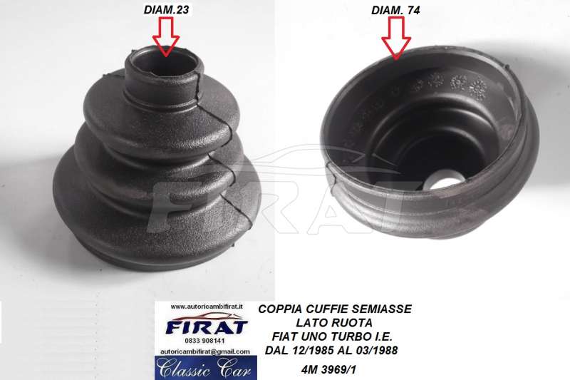 CUFFIA SEMIASSE FIAT UNO TURBO IE 85-88 LATO RUOTA (3969/1)
